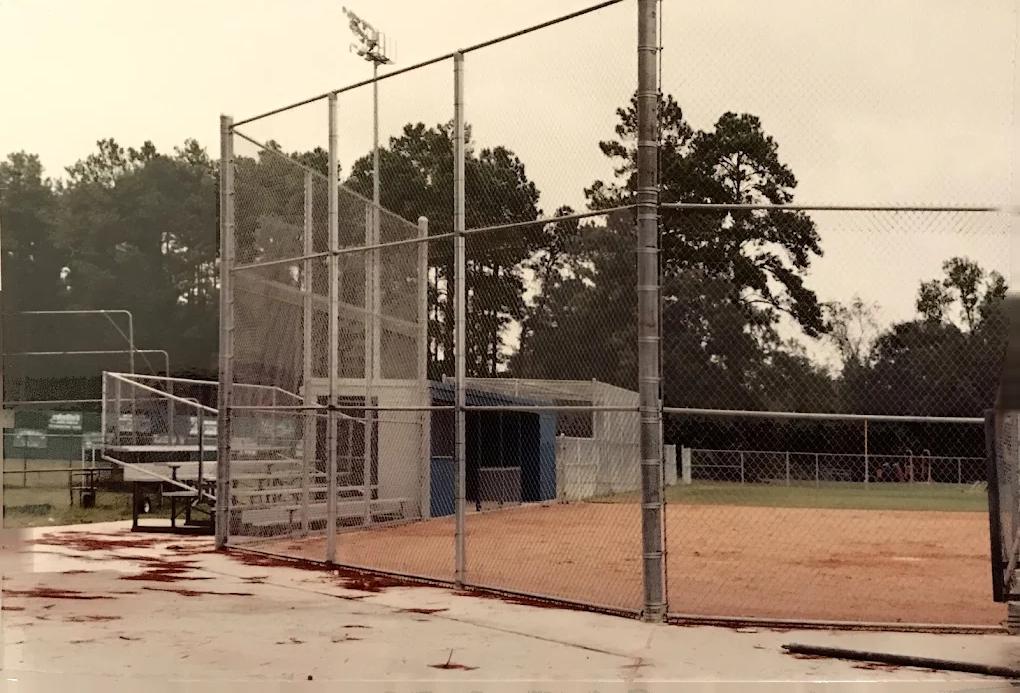 Baseball field chain link fencing