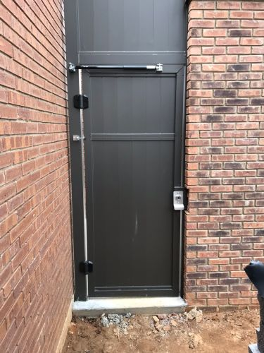 Steel security access door with closer and card reader at Chesterfield Judicial System