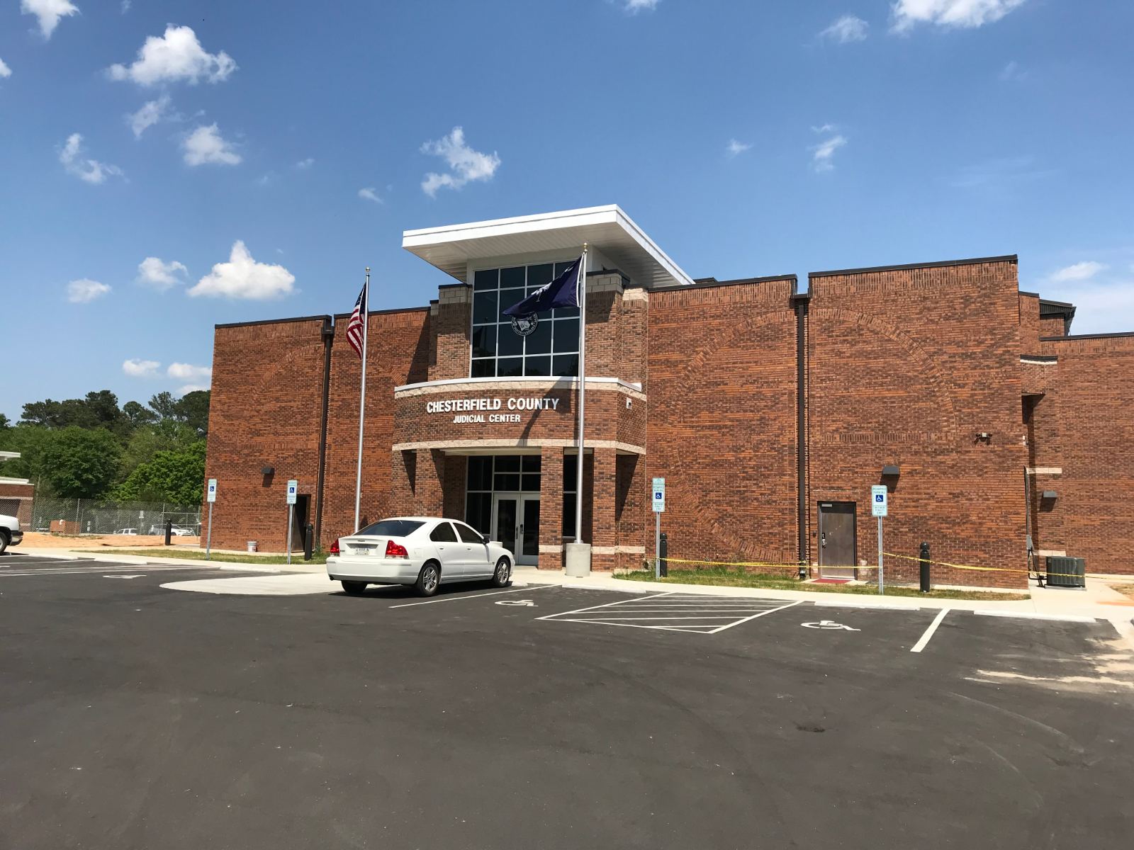 Front entrance of Chesterfield County Judicial Center