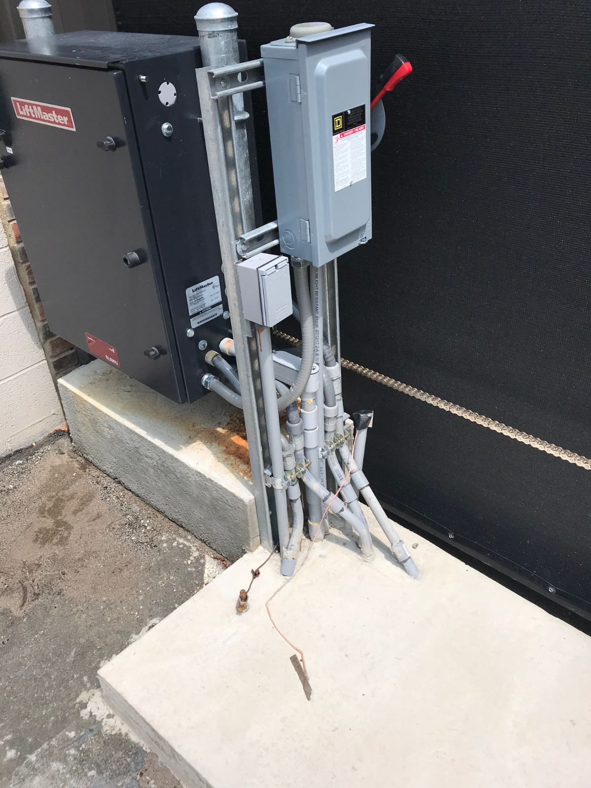 LiftMaster sliding gate operator for judges parking lot gate