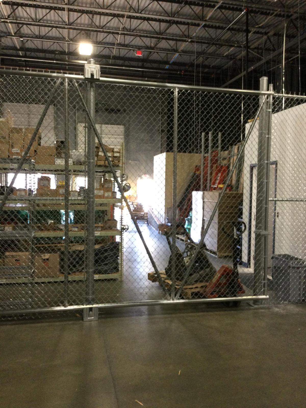 10-foot-high interior commercial chain link cantilever gate