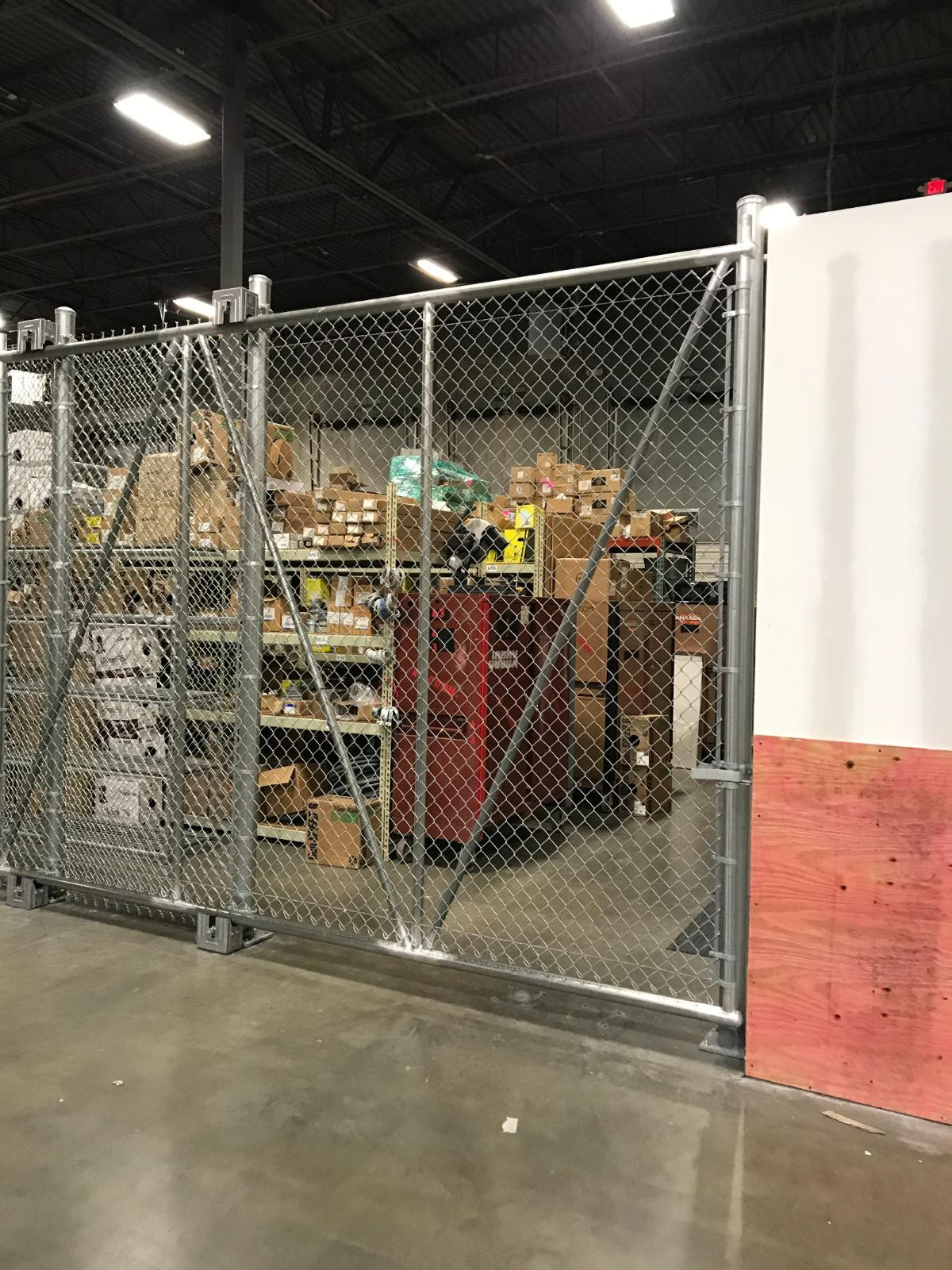 10-foot-high interior commercial sliding cantilever chain link gate