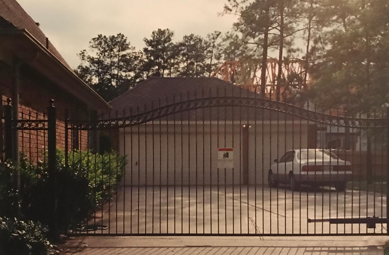 Custom ornamental iron entrance gate