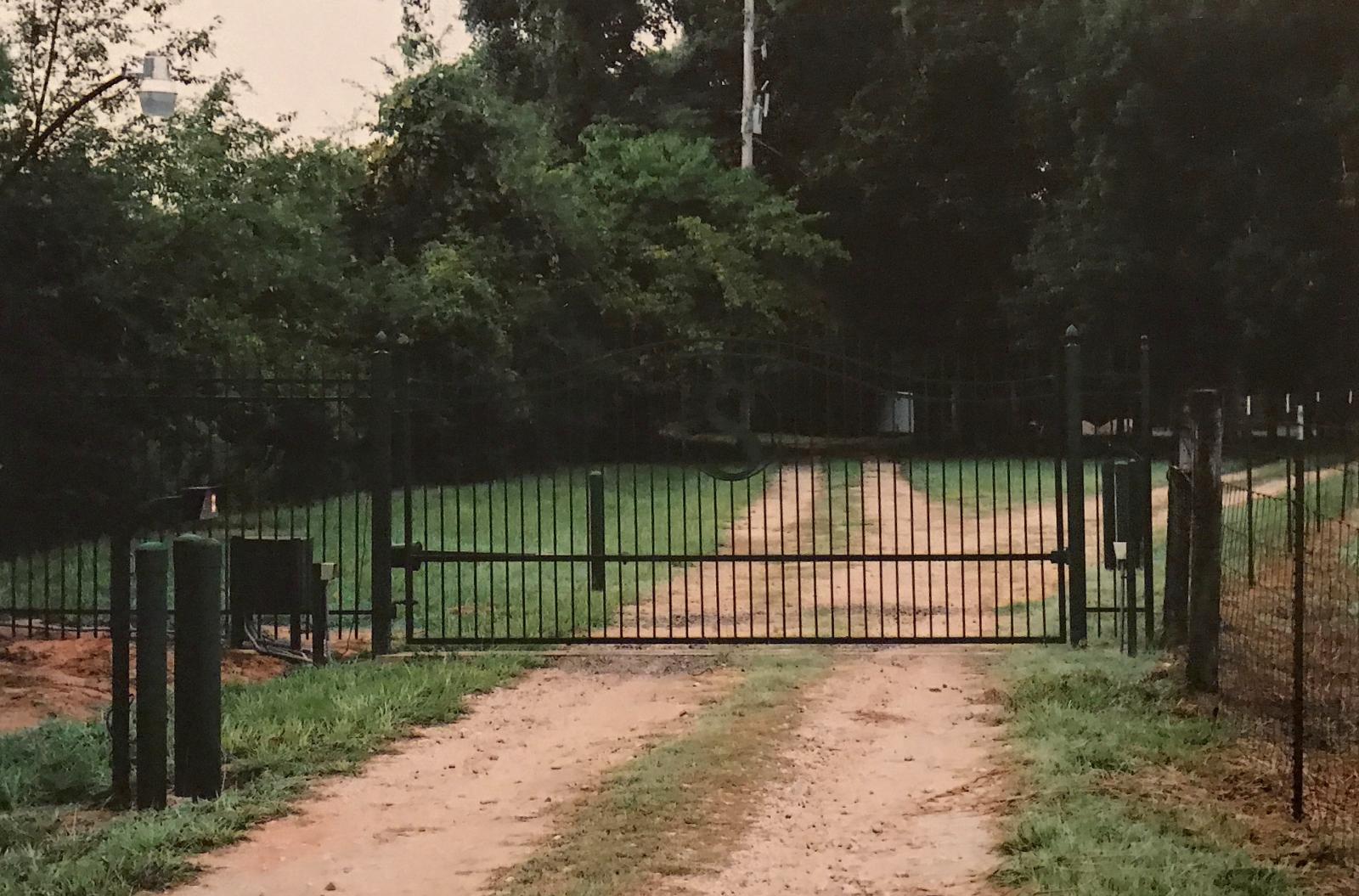 Custom ornamental iron entrance gate