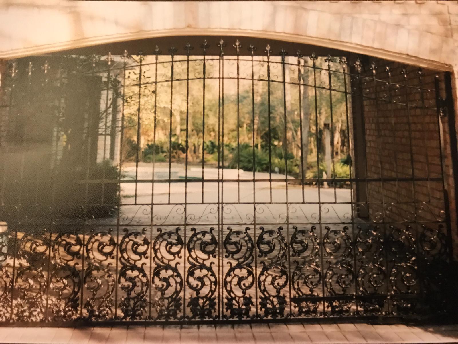 Custom Scrollwork Iron Gates with Automated Entry