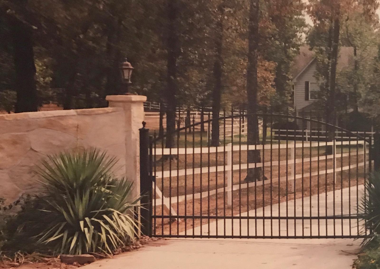 Custom Iron Entrance Gate with Access Control