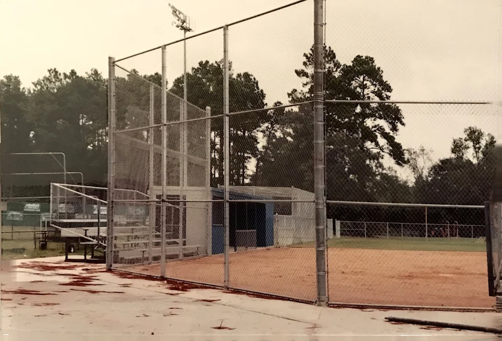 Baseball field chain link fencing