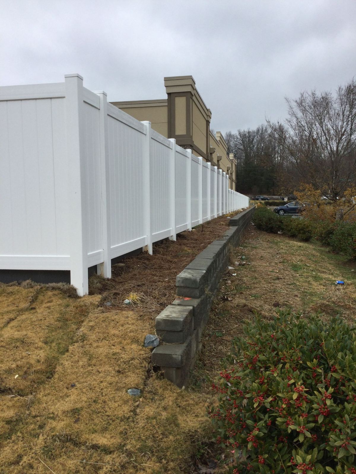 4' High White PVC Playground Fence