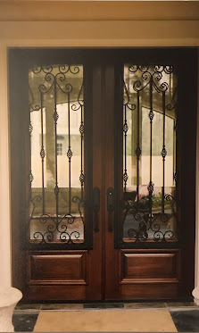 Custom ornamental iron doors