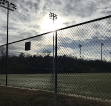 Sports field chain link fence
