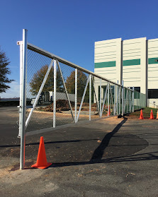 Large commercial chain link gate